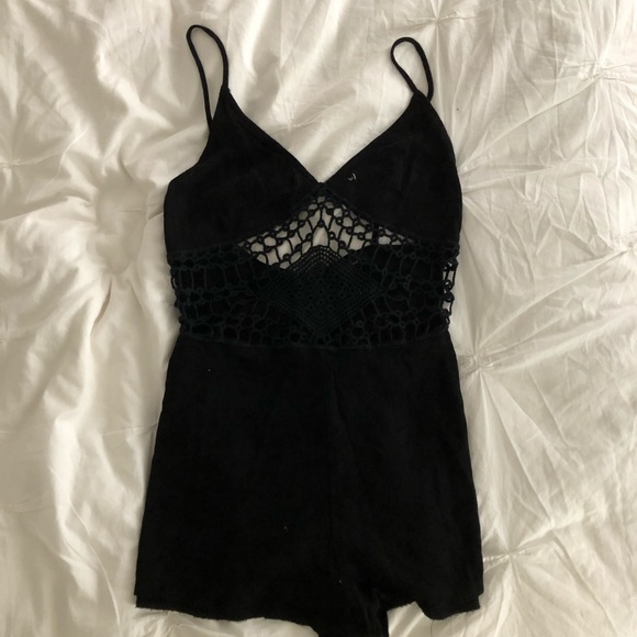 Honey Punch Black Romper - Picture 2 of 3
